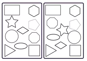 Vista previa - Hojas de trabajo - Colour your shapes - página 2