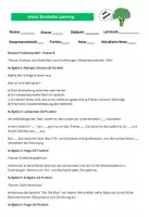 Vorschau - Arbeitsblätter - Deutsch-Klassenarbeit - Klasse 8 Thema Analyse von Gedichten und Erzählungen - Deckblatt
