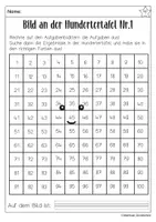 Vorschau - Arbeitsblätter - Rechnen und Malen an der Hundertertafel (ohne Überschreitung) - Seite 1