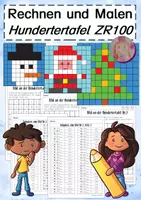 Vorschau - Arbeitsblätter - Rechnen und Malen an der Hundertertafel (ohne Überschreitung) - Deckblatt