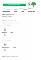 Vorschau - Arbeitsblätter - Englisch-Klassenarbeit - Klasse 4 Thema Tiere und Farben - Deckblatt