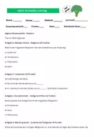 Vorschau - Arbeitsblätter - Religions-Klassenarbeit - Klasse 5 Thema Weltreligionen - Deckblatt