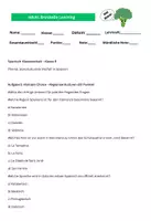Vorschau - Arbeitsblätter - Spanisch-Klassenarbeit - Klasse 9 Thema Soziokulturelle Vielfalt in Spanien - Deckblatt