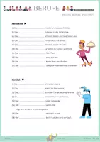 Vorschau - Spiele - BERUFE - Wortschatz Spiel Rätsel A1 A2 mit Lösung PDF - Seite 1
