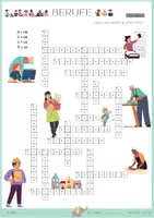 Vorschau - Spiele - BERUFE - Wortschatz Spiel Rätsel A1 A2 mit Lösung PDF - Seite 2