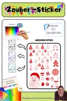 Vorschau - Präsentationen/Tafelbilder - GoodNotes Sticker | Weihnachten | farbeditierbare Zaubersticker - Deckblatt