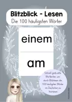 Vorschau - Bildkarten - Blitzblick lesen - Die 100 häufigsten Wörter - Deckblatt