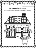 Aperçu - Feuilles d'exercices - Coloriages de Noël: textes à lire - Page de couverture
