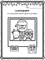 Aperçu - Feuilles d'exercices - Coloriages de Noël: textes à lire - Page 2