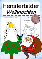 Vorschau - Mal- und Bastelvorlagen - Fensterbilder: Winter und Weihnachten - Deckblatt