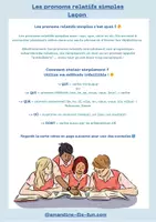 Aperçu - Feuilles d'exercices - Les Pronoms Relatifs Simples / Français / A2 - Page de couverture