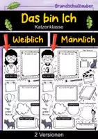 Vorschau - Arbeitsblätter - Das bin Ich Steckbrief - Katze für die Katzenklasse - Deckblatt