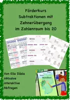 Vorschau - Arbeitsblätter - Subtraktionen mit 10er Stopp - Deckblatt