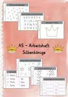 Vorschau - Unterrichtsreihen - Silbenkönige Arbeitsheft - Deckblatt