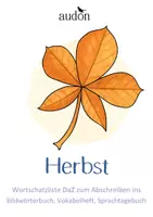 Vorschau - Fördermaterial/Inklusion - Herbst - Wortschatz - Wörterliste DaZ - Vokabelheft - deutsche Vokabelliste - Vokabeln abschreiben - Deckblatt