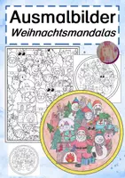 Vorschau - Mal- und Bastelvorlagen - Ausmalbilder: Mandalas zu Weihnachten - Deckblatt
