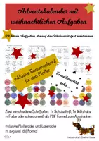 Vorschau - Spiele - Adventskalender mit 24 kleinen Aufgaben - Deckblatt
