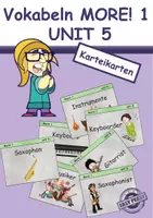 Vorschau - Anderer Materialtyp - Vokabeln UNIT 5; Lehrwerk MORE! 1; Helbling Verlag; Karteikarten - Deckblatt