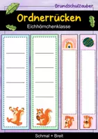 Vorschau - Anderer Materialtyp - Ordnerrücken schmal + breit - Eichhörnchen für die Eichhörnchenklasse - Deckblatt