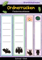 Vorschau - Anderer Materialtyp - Ordnerrücken schmal + breit - Fledermaus für die Fledermausklasse - Deckblatt