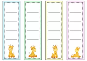 Vorschau - Anderer Materialtyp - Ordnerrücken schmal + breit - Giraffe für die Giraffenklasse - Seite 1