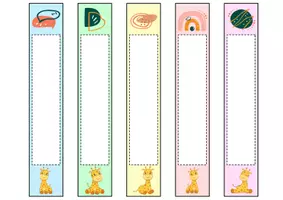Vorschau - Anderer Materialtyp - Ordnerrücken schmal + breit - Giraffe für die Giraffenklasse - Seite 2