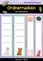 Vorschau - Anderer Materialtyp - Ordnerrücken schmal + breit - Hund für die Hundeklasse - Deckblatt