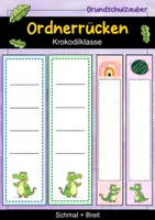 Vorschau - Anderer Materialtyp - Ordnerrücken schmal + breit - Krokodil für die Krokodilklasse - Deckblatt