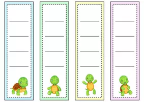 Vorschau - Anderer Materialtyp - Ordnerrücken schmal + breit - Schildkröte für die Schildkrötenklasse - Seite 1