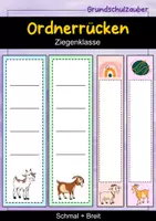 Vorschau - Anderer Materialtyp - Ordnerrücken schmal + breit - Ziege für die Ziegenklasse - Deckblatt