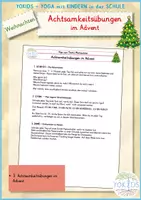 Vorschau - Aufgabenkarten - Achtsamkeitsübungen im Advent Weihnachten Yoga - Deckblatt