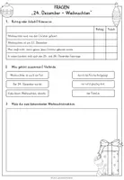 Vorschau - Arbeitsblätter - "24. Dezember - Weihnachten" - Lesetext mit Fragen und Lösungen - Seite 2