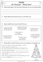 Vorschau - Arbeitsblätter - "24. Dezember - Weihnachten" - Lesetext mit Fragen und Lösungen - Seite 3