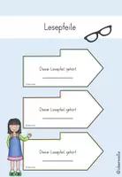 Vorschau - Mal- und Bastelvorlagen - Lesepfeile - Deckblatt