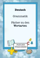 Vorschau - Mal- und Bastelvorlagen - Fächer zu den Wortarten - Deckblatt