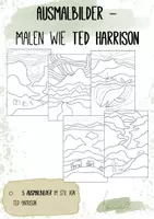 Vorschau - Mal- und Bastelvorlagen - Ausmalbilder - malen wie Ted Harrison - Deckblatt