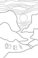 Vorschau - Mal- und Bastelvorlagen - Ausmalbilder - malen wie Ted Harrison - Seite 3
