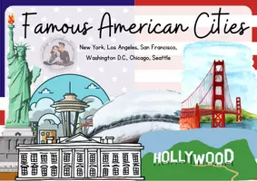 Vorschau - Merkblätter - Famous American Cities_Lesekartei_Englisch - Seite 2