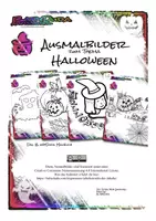 Vorschau - Mal- und Bastelvorlagen - Hexen, Halloween & Walpurgisnacht - Komplettes Ausmalbuch mit allen kostenlosen Ausmalbildern - Deckblatt