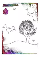Vorschau - Mal- und Bastelvorlagen - Hexen, Halloween & Walpurgisnacht - Komplettes Ausmalbuch mit allen kostenlosen Ausmalbildern - Seite 2