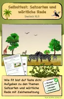 Vorschau - Arbeitsblätter - Satzarten und wörtliche Rede üben (Selbst-)Test - Deckblatt