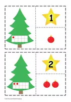 Προεπισκόπηση - Flashcards - Χριστουγεννιάτικες δραστηριότητες αριθμών - Σελίδα 1