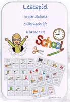 Vorschau - Spiele - Lesespiel Schule für Klasse 1 & 2 in Silbenschrift - Deckblatt