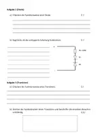 Vorschau - Klassenarbeiten - WP1-Technik, Jahrgang 10, Transistorschaltung, Kursarbeit - Seite 1