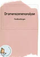 Vorschau - Prüfungsvorbereitung - Dramenszenenanalyse I Feedbackbogen - Deckblatt