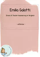 Vorschau - Arbeitsblätter - Emilia Galotti I Drama und Theater im Vergleich I editierbar - Deckblatt