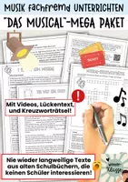 Vorschau - Arbeitsblätter - MEGA wachsendes Materialpaket: DAS MUSICAL - Deckblatt