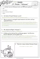 Vorschau - Arbeitsblätter - "31. Oktober - Halloween" - Lesetext mit Fragen und Lösung - Seite 3