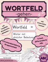 Vorschau - Stundenentwürfe - Wortfeld gehen mit Unterrichtsverlauf, 4-fach differenziert - Deckblatt