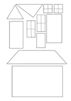 anteprima - Materiale per pittura e bricolage - Una casa di forme geometriche - Pagina di copertina